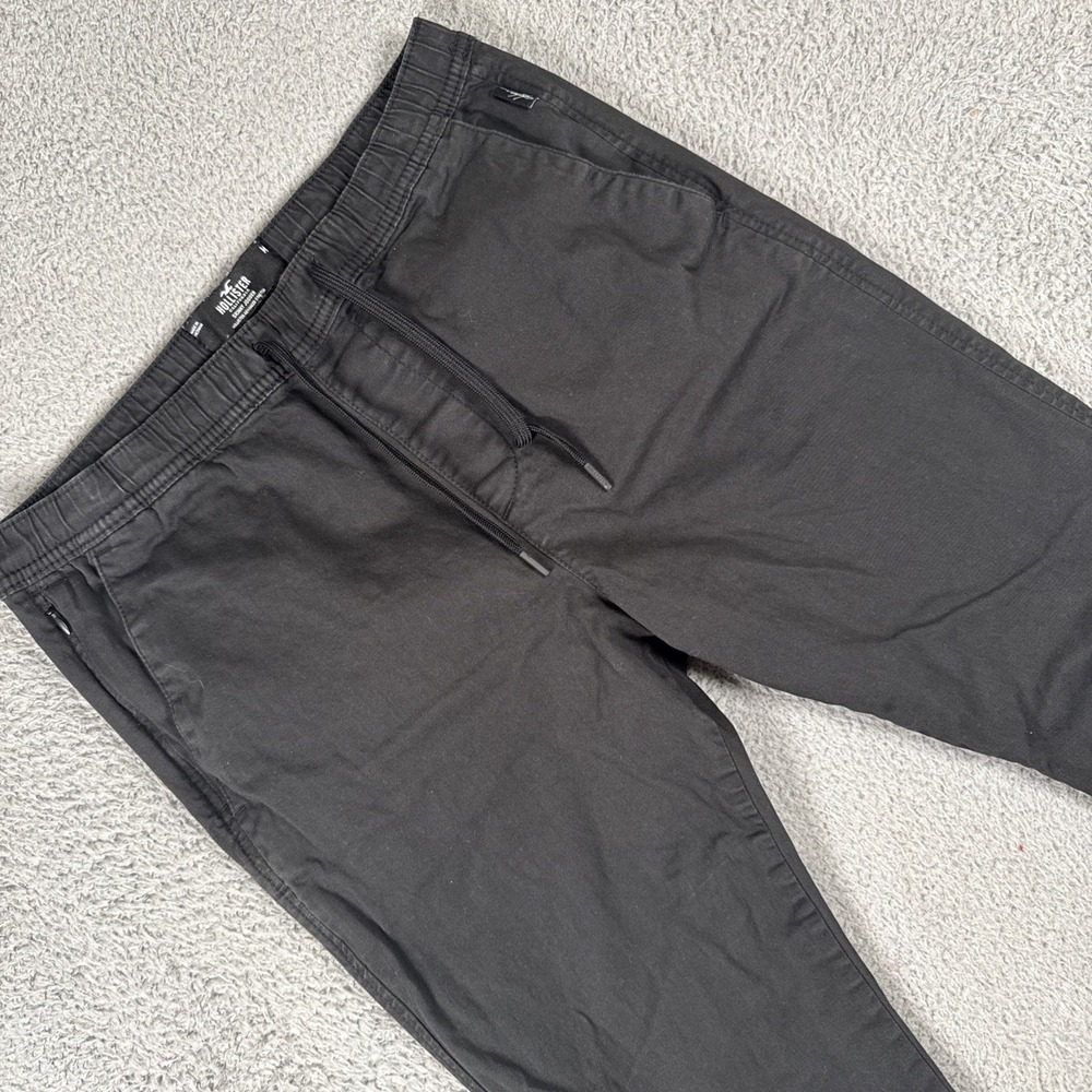 Hollister Skinny Joggers Mens Medium (32x28) Black Advanced Stretch